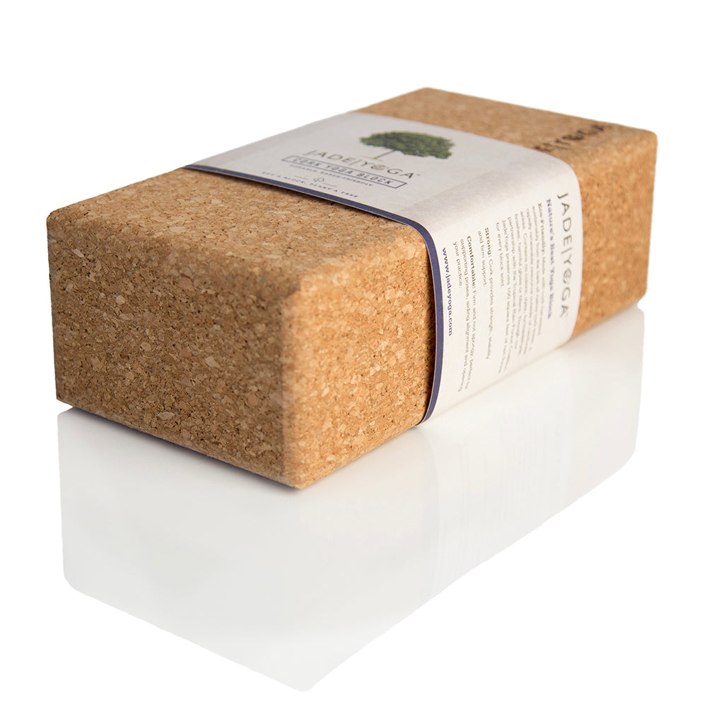Jade Yoga small cork yoga block made from sustainable materials