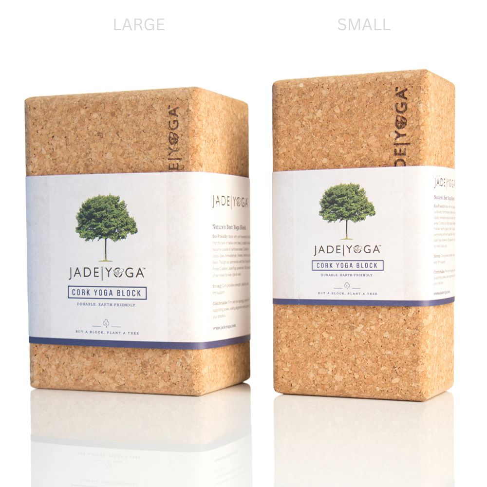 Jade Yoga small cork yoga block made from sustainable materials