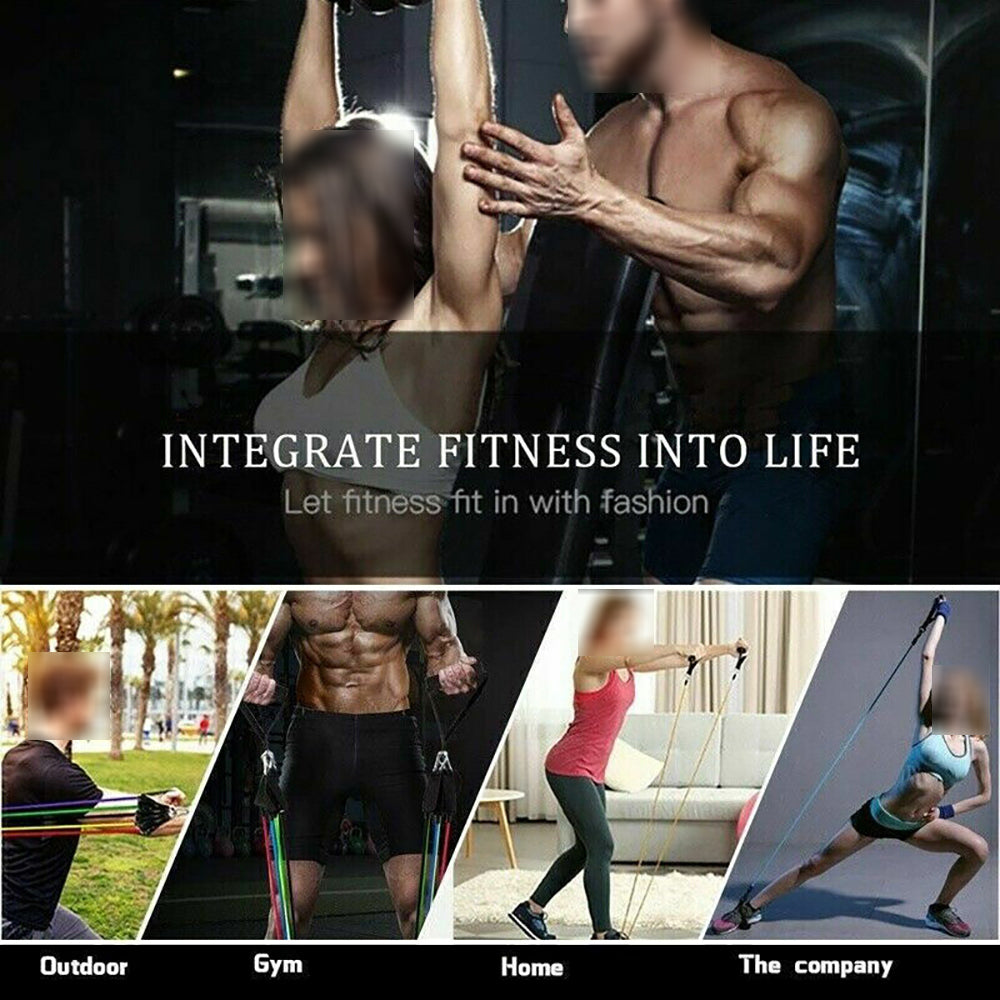 5x Home Workout Resistance Bands Set