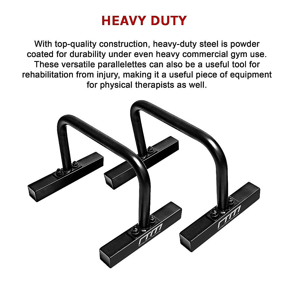 Steel Parallette Bars for push up and dip workouts