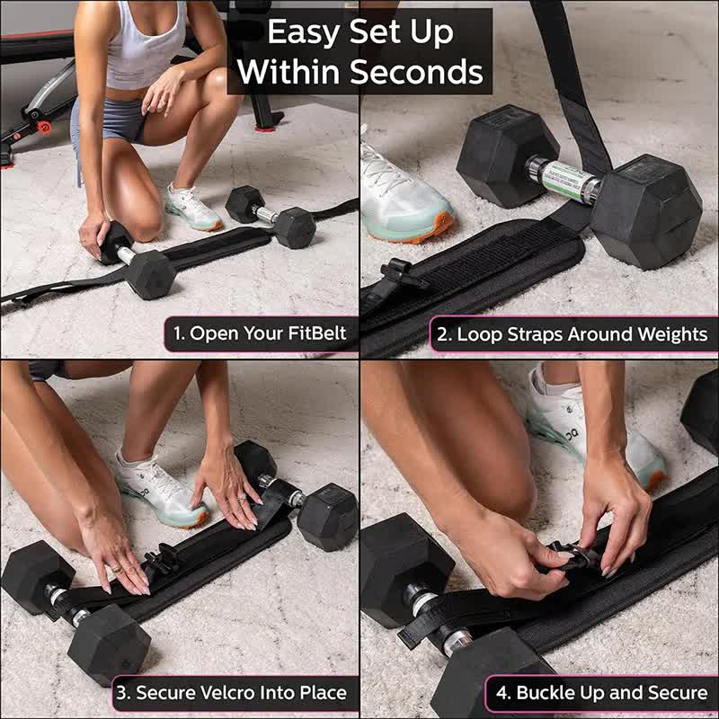 Black Portable Hip Thrust and Glute Training Belt for squats and glute workouts