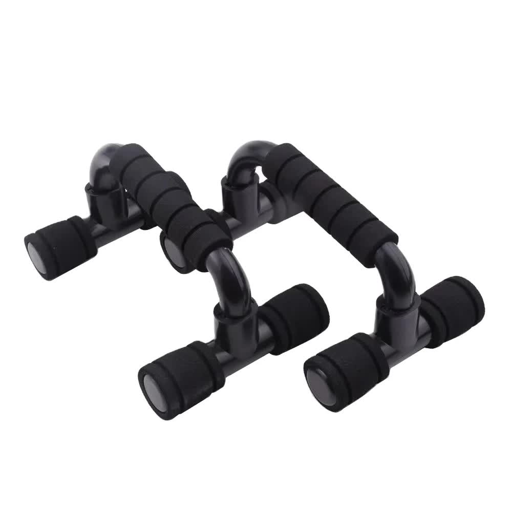 Non-slip black push-up stability bars for home workouts