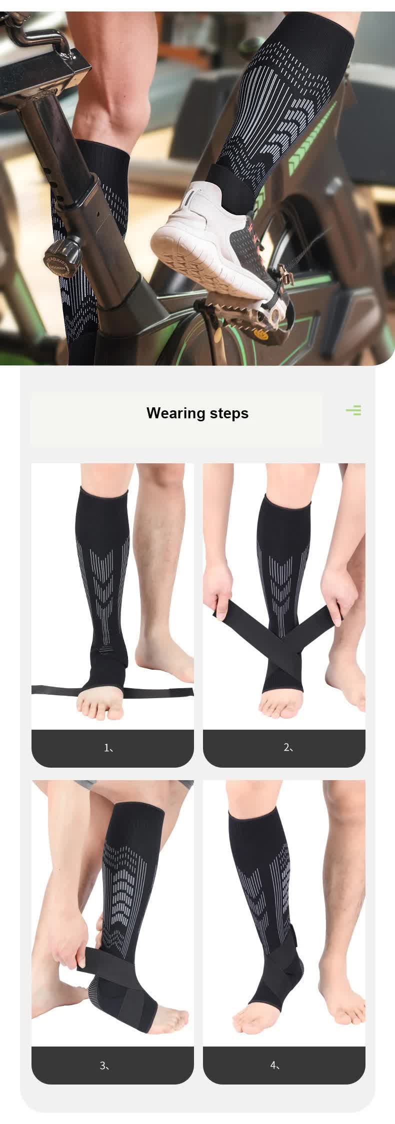 Muscle recovery and support calf sleeves XL light gray