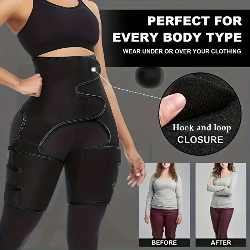 Sweat enhancing fitness shaper for women black L/XL