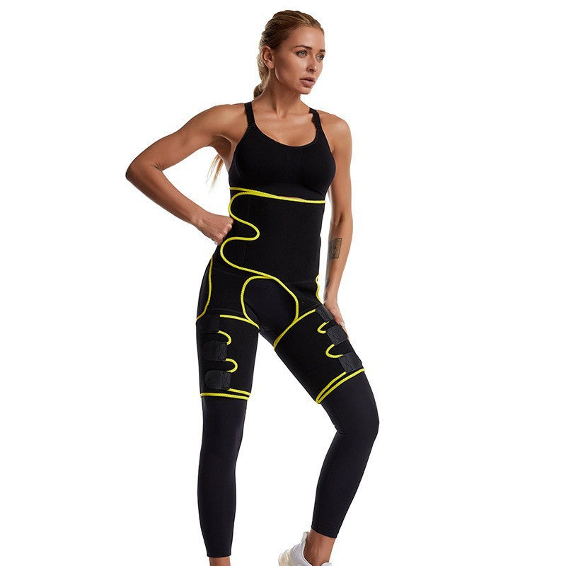 Yellow 3-in-1 Body Shaper waist cincher thigh slimmer glute lifter L/XL