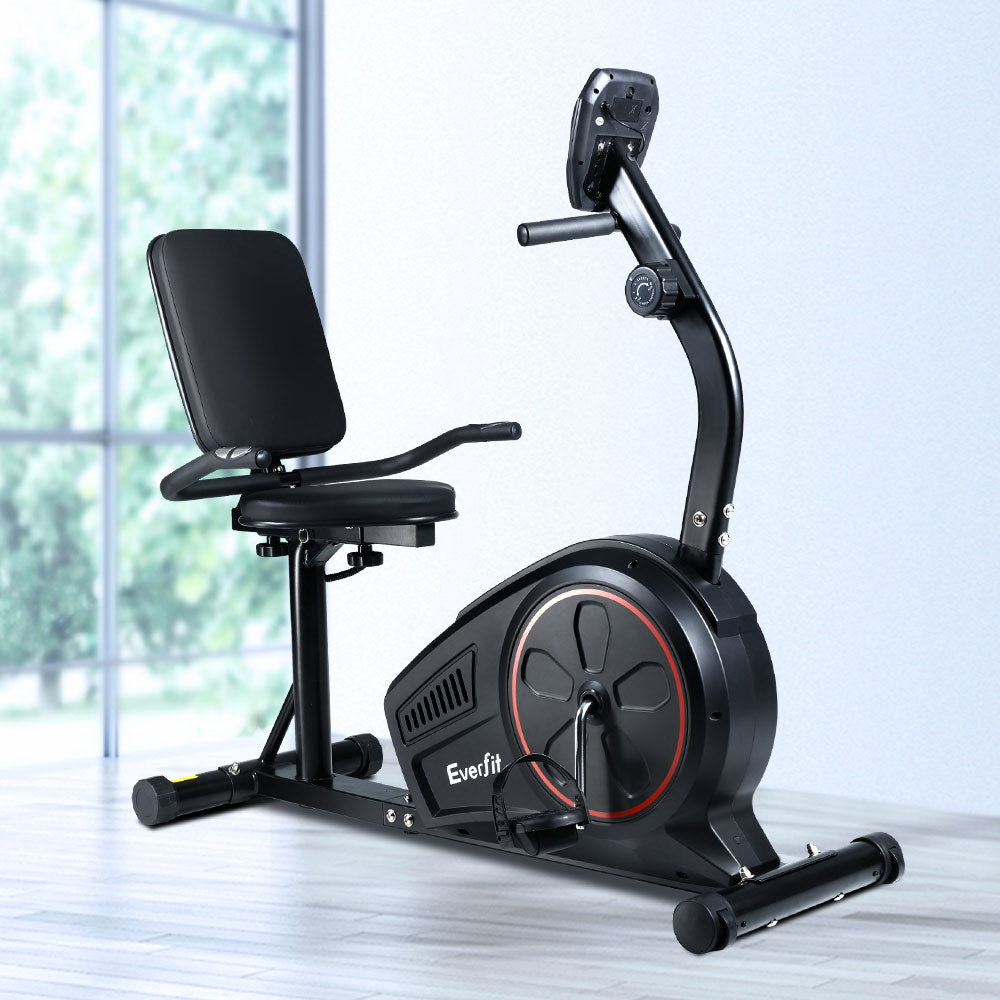 Recumbent Exercise Bike Everfit Magnetic Home Gym Bike designed for low-impact workouts at home