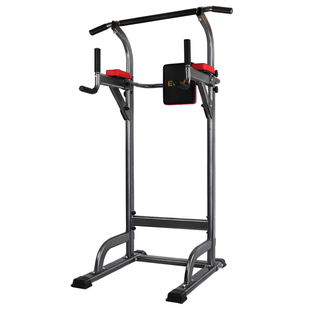 Everfit Weight Bench Chin Up Tower Bench Press Home Gym Wokout 200kg Capacity, versatile fitness station in tubular steel.