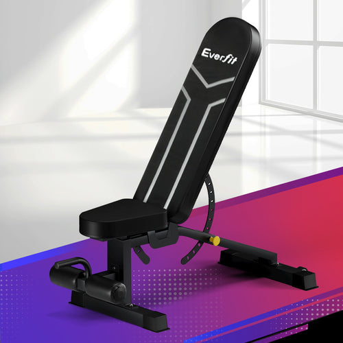 Adjustable FID Bench Everfit with multiple incline settings for versatile home gym workouts.