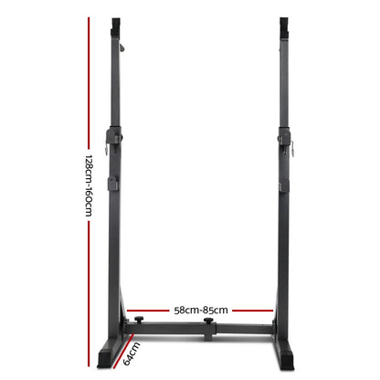 Everfit Weight Bench Adjustable Squat Rack with 300kg capacity for home fitness.