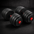 Adjustable Dumbbell Set 40kg Rubber Barbell Home Gym