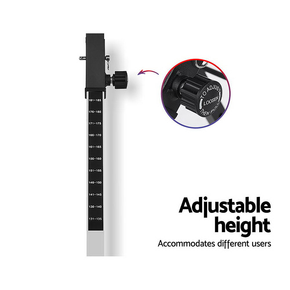 Everfit Inversion Table Red adjustable height feature for user accommodation.