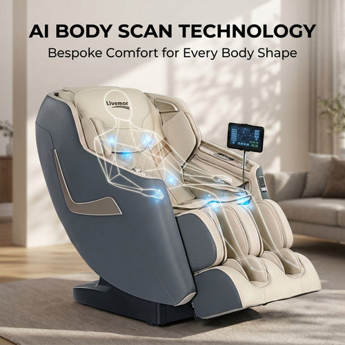 Livemor 3D Massage Chair Electric Recliner - Opal