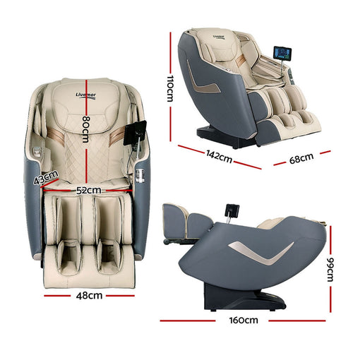 Livemor 3D Massage Chair Electric Recliner - Opal