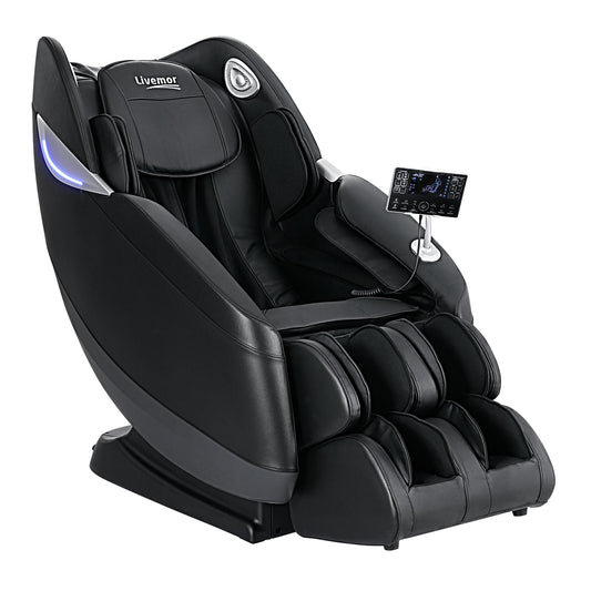 Livemor 3D Massage Chair Zero Gravity Electric Recliner for ultimate relaxation and stress relief.