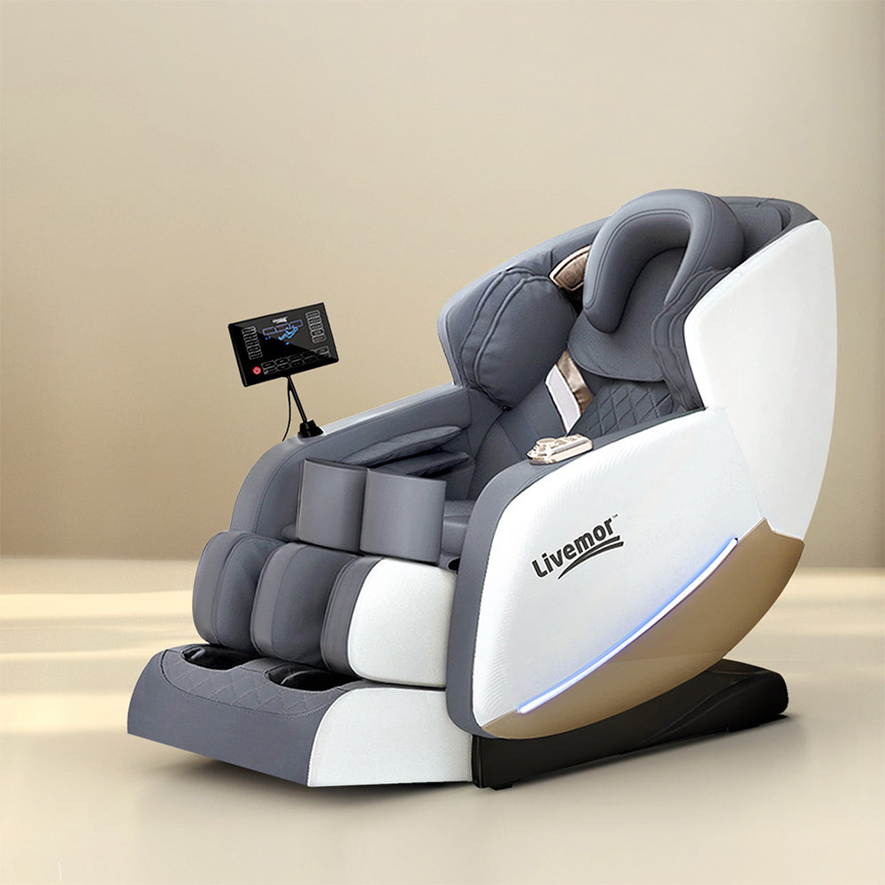 Massage Chair Livemor Beryl Electric Recliner with sleek design and control panel for optimal relaxation.