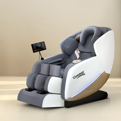 Massage Chair Livemor Beryl Electric Recliner with sleek design and control panel for optimal relaxation.