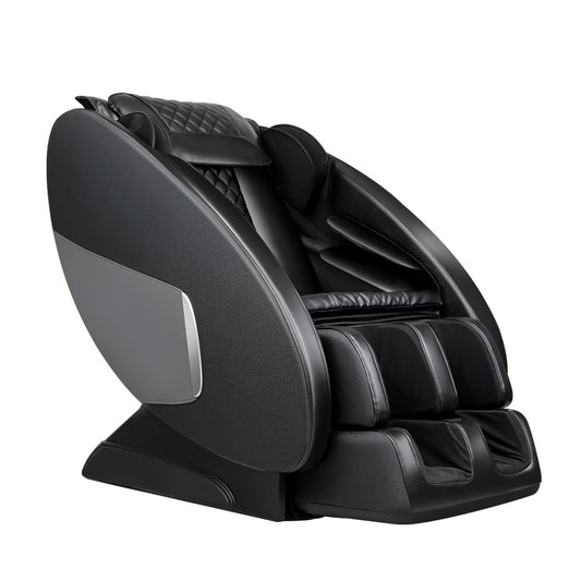 Electric massage chair Zero Gravity Recliner in sleek black design with plush seating and ergonomic contours.