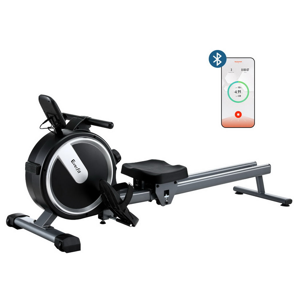 Everfit 16 Level Magnetic Rowing Machine black edition
