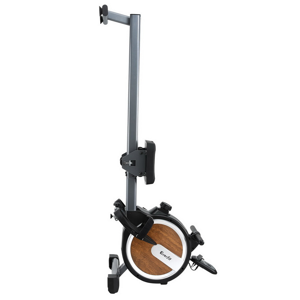 Everfit 16 Level Magnetic Rowing Machine walnut finish