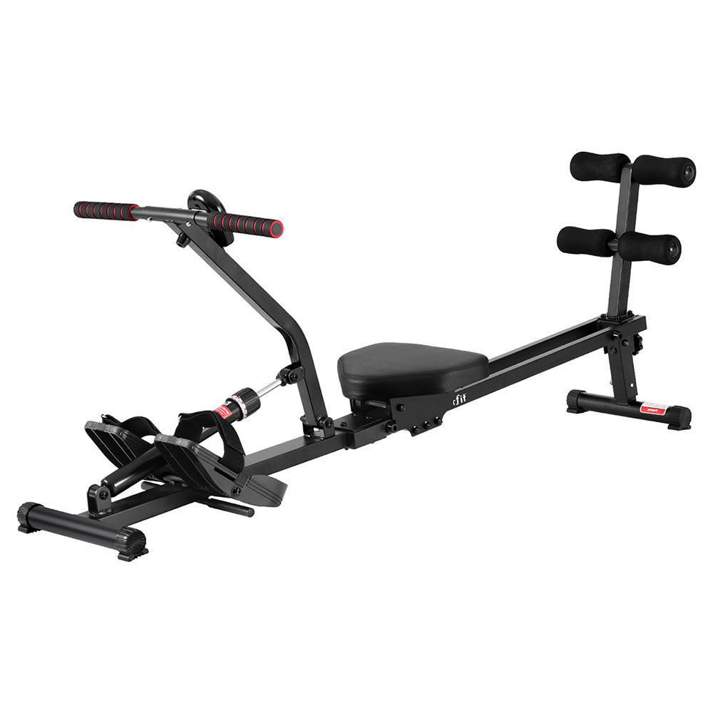 Everfit Hydraulic Rowing Machine folded for storage