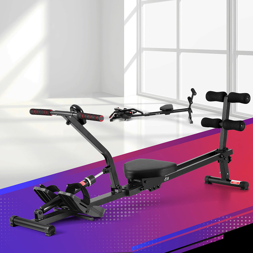 Everfit Hydraulic Rowing Machine full setup