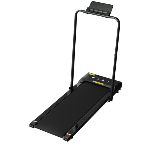 Walking Pad Everfit Under Desk Folding Treadmill 2HP Black for home and office fitness.