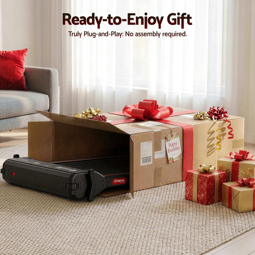 Walking Pad Treadmill displayed as a gift in a festive box, emphasizing convenience and enjoyment.