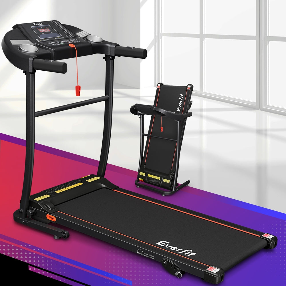 Home Treadmill Everfit Electric Folding Running Machine with adjustable speeds and compact design.