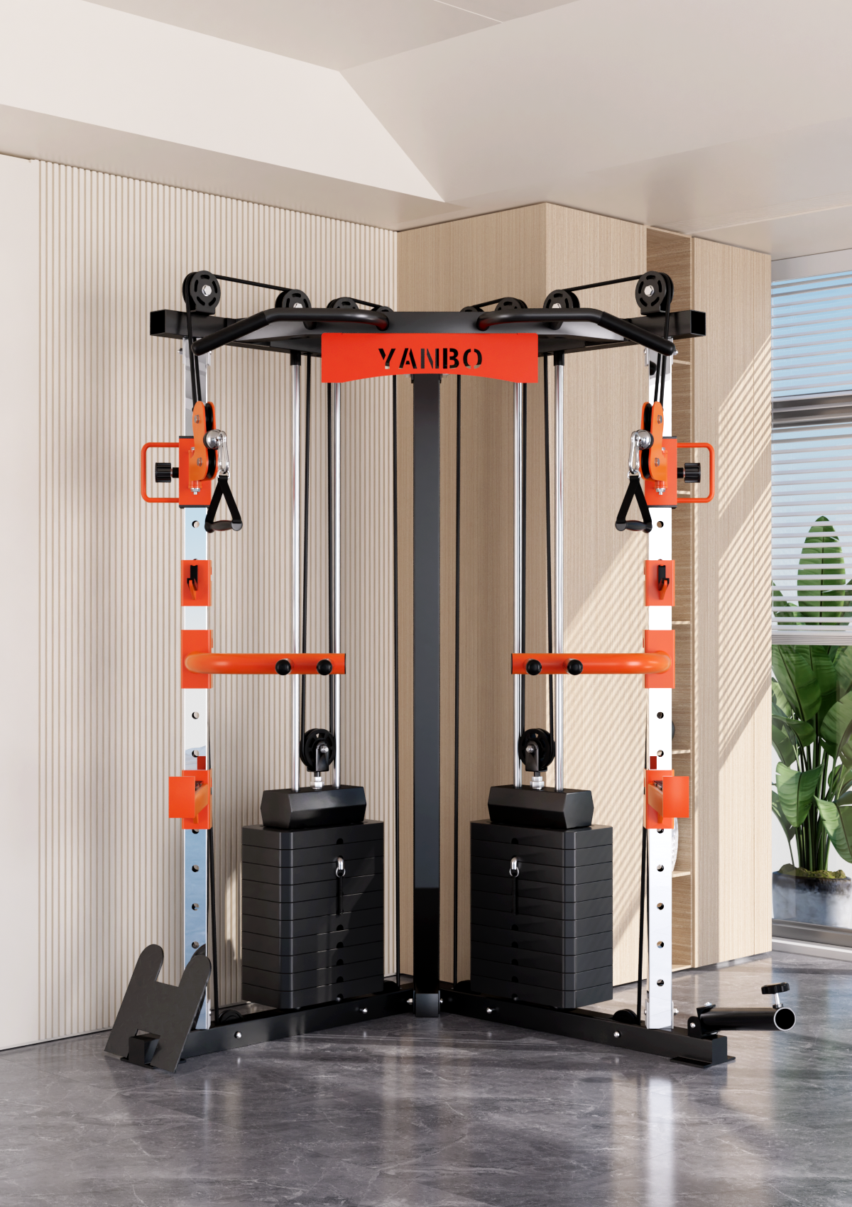 SmartFit C1 Max Cable Crossover Machine 140kg with Smith machine and squat rack