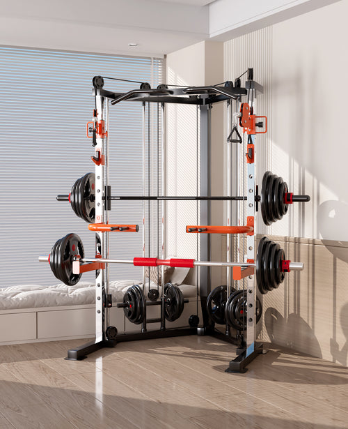 Functional Trainer C1 Max Cable Crossover Home Gym Package with weights for strength training.