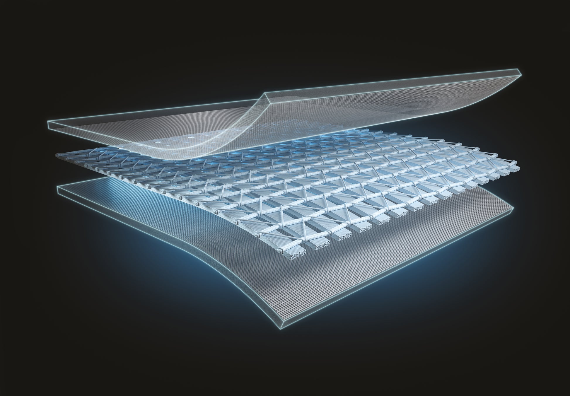 Transparent layer design showcasing the structure of an Inflatable Spa.
