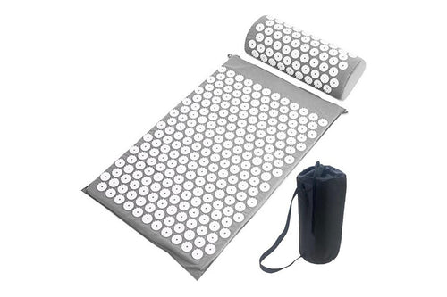 acupressure mat and pillow set with storage carry bag, featuring over 6000 acupressure points for relaxation.