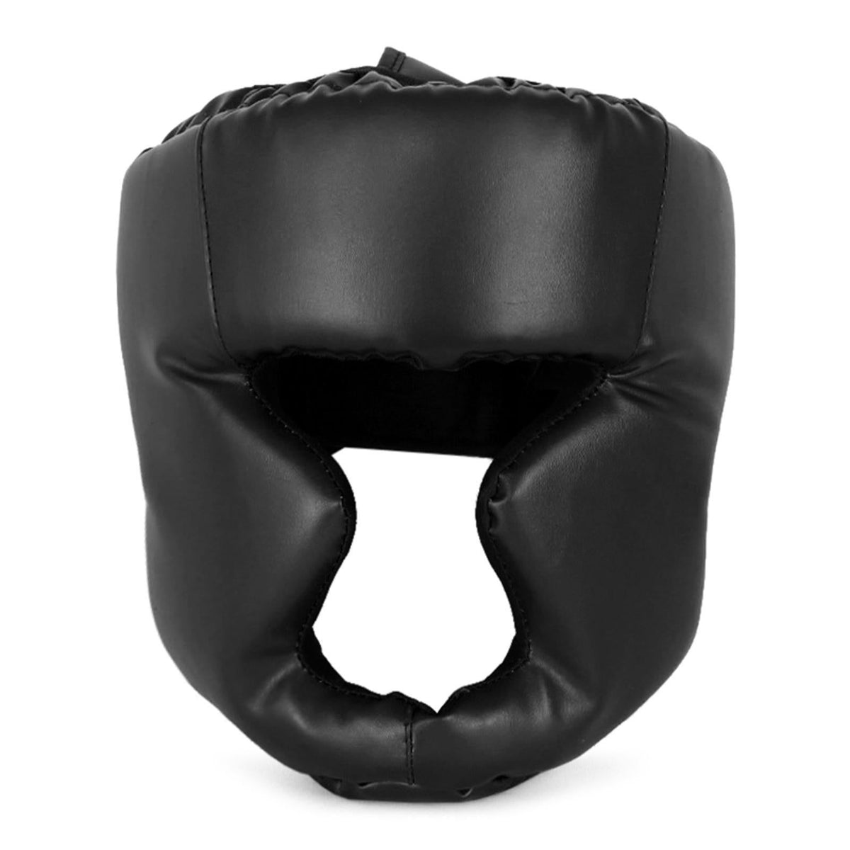 Head Gear for Adults in black, size L, suitable for MMA or boxing, made of PU leather and foam padding.