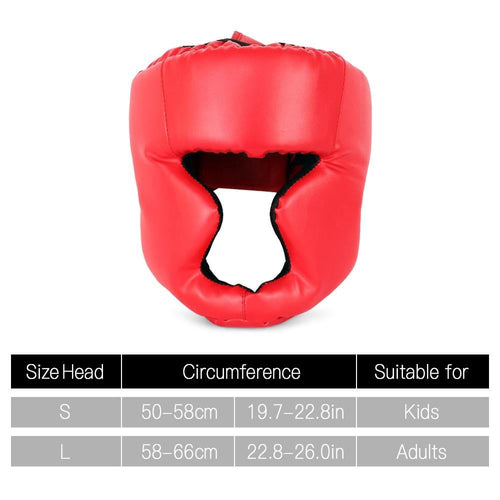Head Gear for Adults in red, size L, suitable for head circumference 58-66cm, perfect for MMA or boxing.