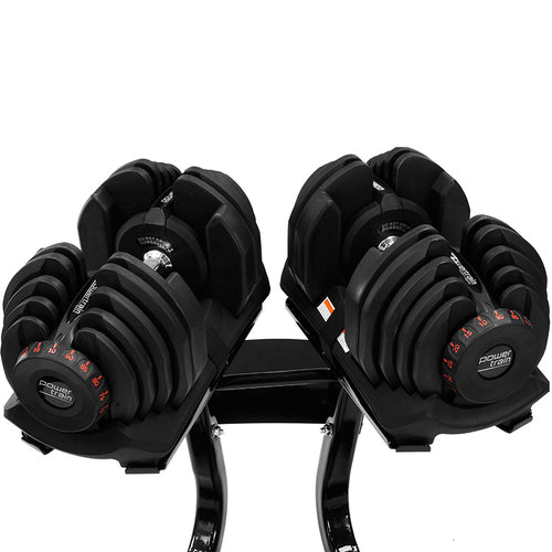 Powertrain Adjustable Dumbbells with Stand 40KG Set for strength training