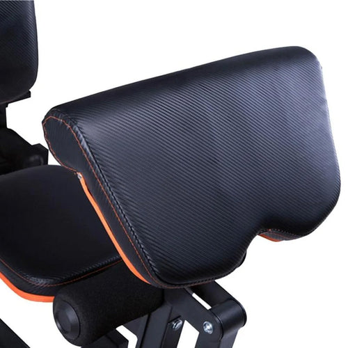 Close-up of the armrest on the Home Gym With Punching Bag, showcasing its padded, ergonomic design for comfort during workouts.