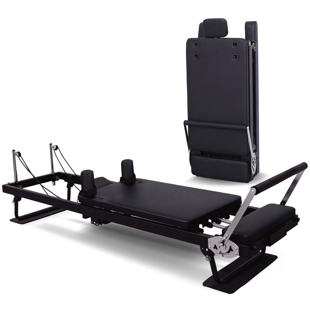 Pilates Reformer Powertrain Aria Steel Foldable featuring a compact design and adjustable features for versatile workouts.