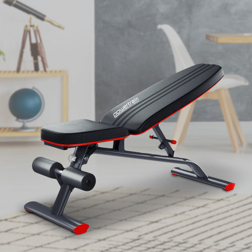 Powertrain Adjustable Weight Bench designed for versatile home workouts and strength training.