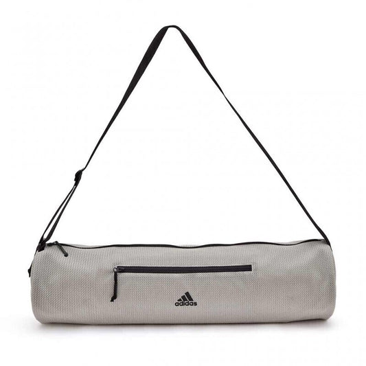 Adidas grey yoga mat carrier bag with adjustable strap and zip pocket