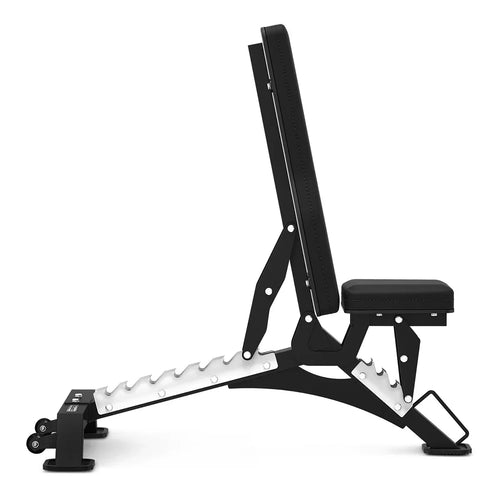 CORTEX FID11 Alpha Series Commercial FID Bench in an upright position, showcasing its durable design.