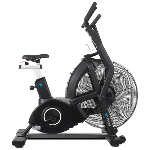 Commercial Air Bike – Lifespan Fitness EXC-11H side view with dynamic air resistance for effective workouts.