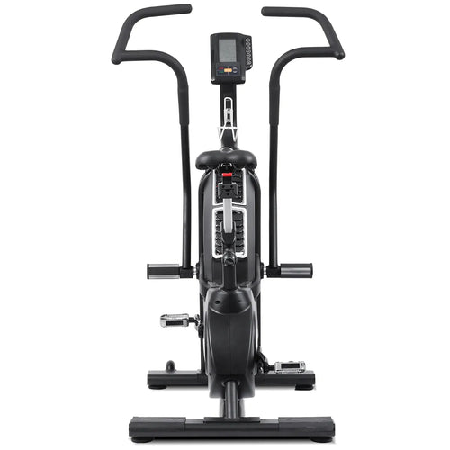 Commercial Air Bike – Lifespan Fitness EXC-11H, front view showcasing handlebars and console for optimal performance.