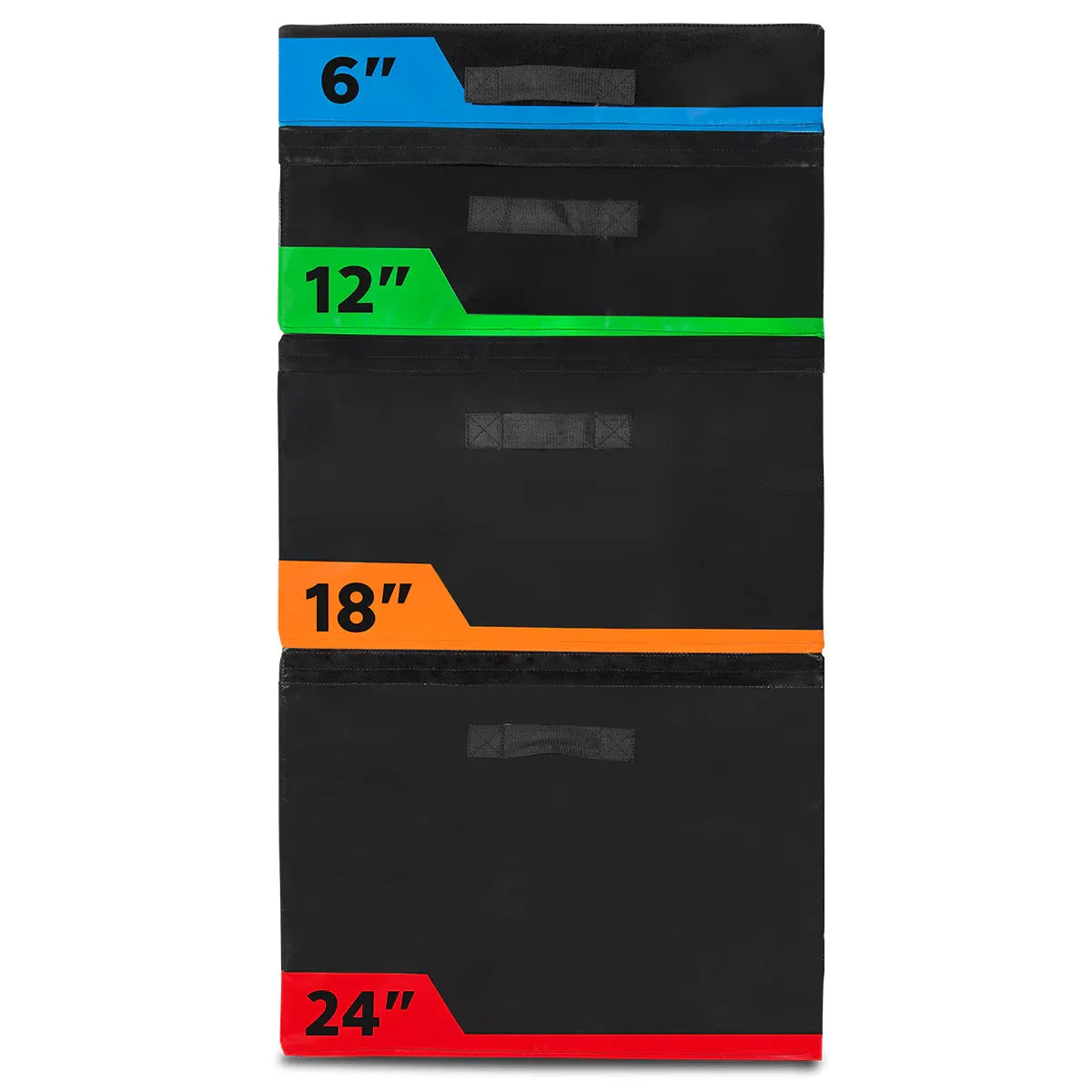 Plyo box set stackable soft 6, 12, 18, and 24 inch heights for versatile workouts