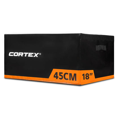 Plyo box set by Cortex, stackable soft design, height 45cm, perfect for workouts and plyometric training.