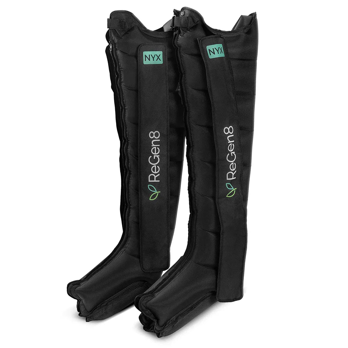 Compression Recovery Boots by ReGen8 Nyx, featuring 8-chamber design for enhanced muscle recovery and circulation.
