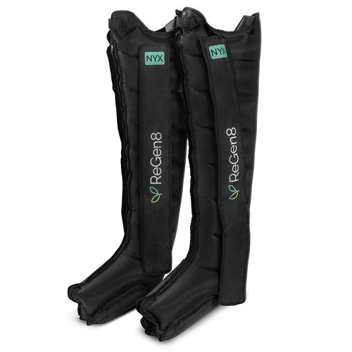 Compression Recovery Boots by ReGen8 Nyx, featuring 8-chamber design for enhanced muscle recovery and circulation.