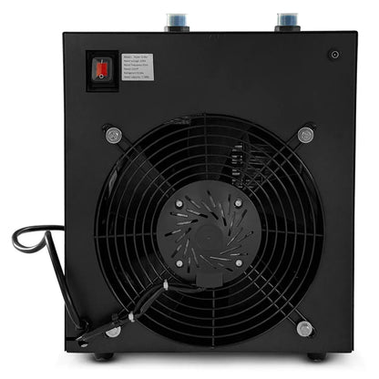 Back view of T1 Chiller Unit for Cold Plunge Ice Bath, featuring cooling fan and control panel.