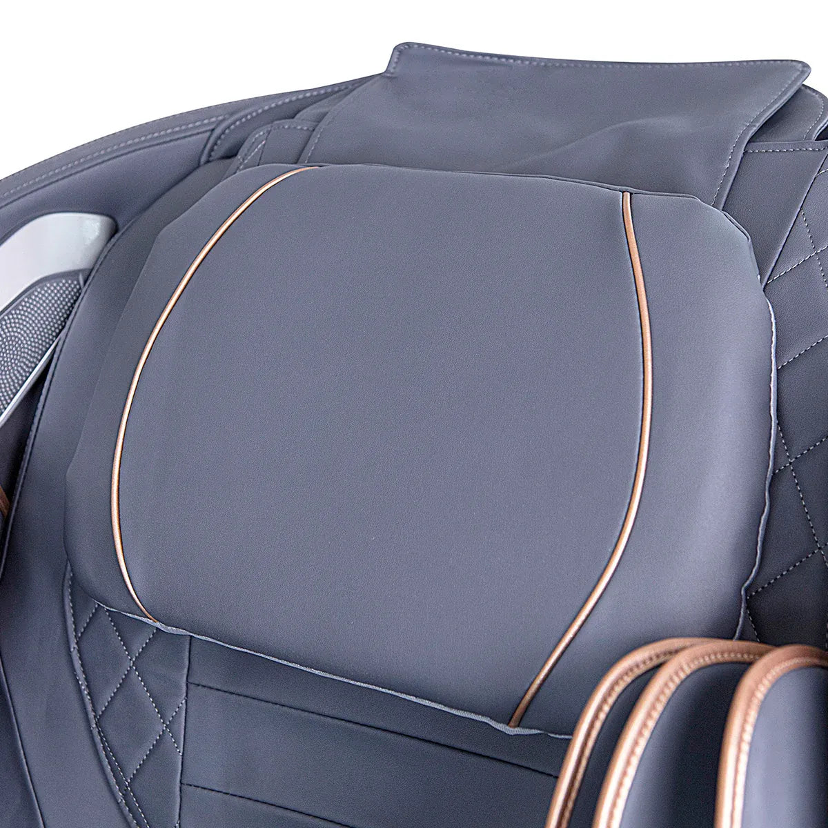 Close-up of the ReGen8 LuxCloud Premiere Massage Chair's plush headrest for enhanced comfort and relaxation.