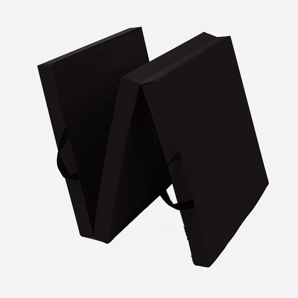 Folding Exercise Floor Mat Black – Tri-Fold Yoga Gymnastics Mat