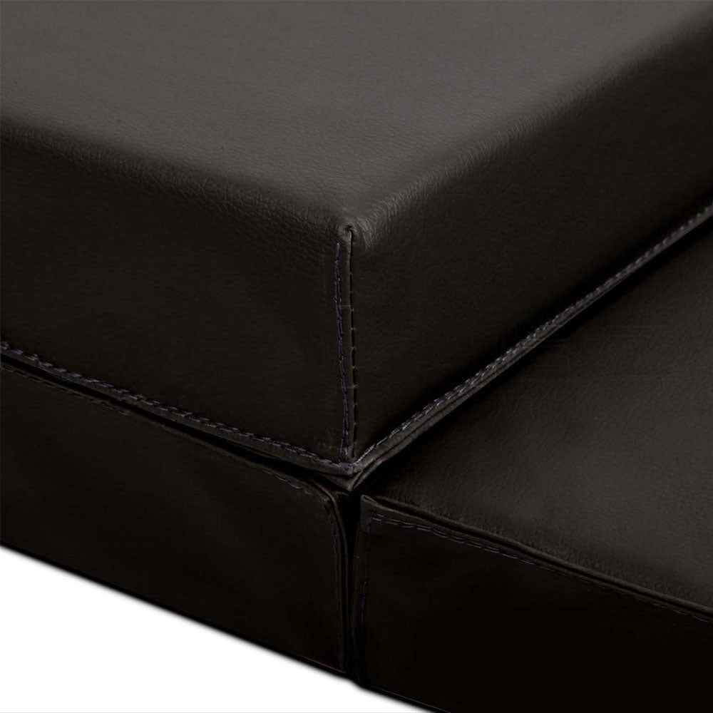 Black Tri-Fold Exercise Mat for Pilates, Judo & Floor Workouts